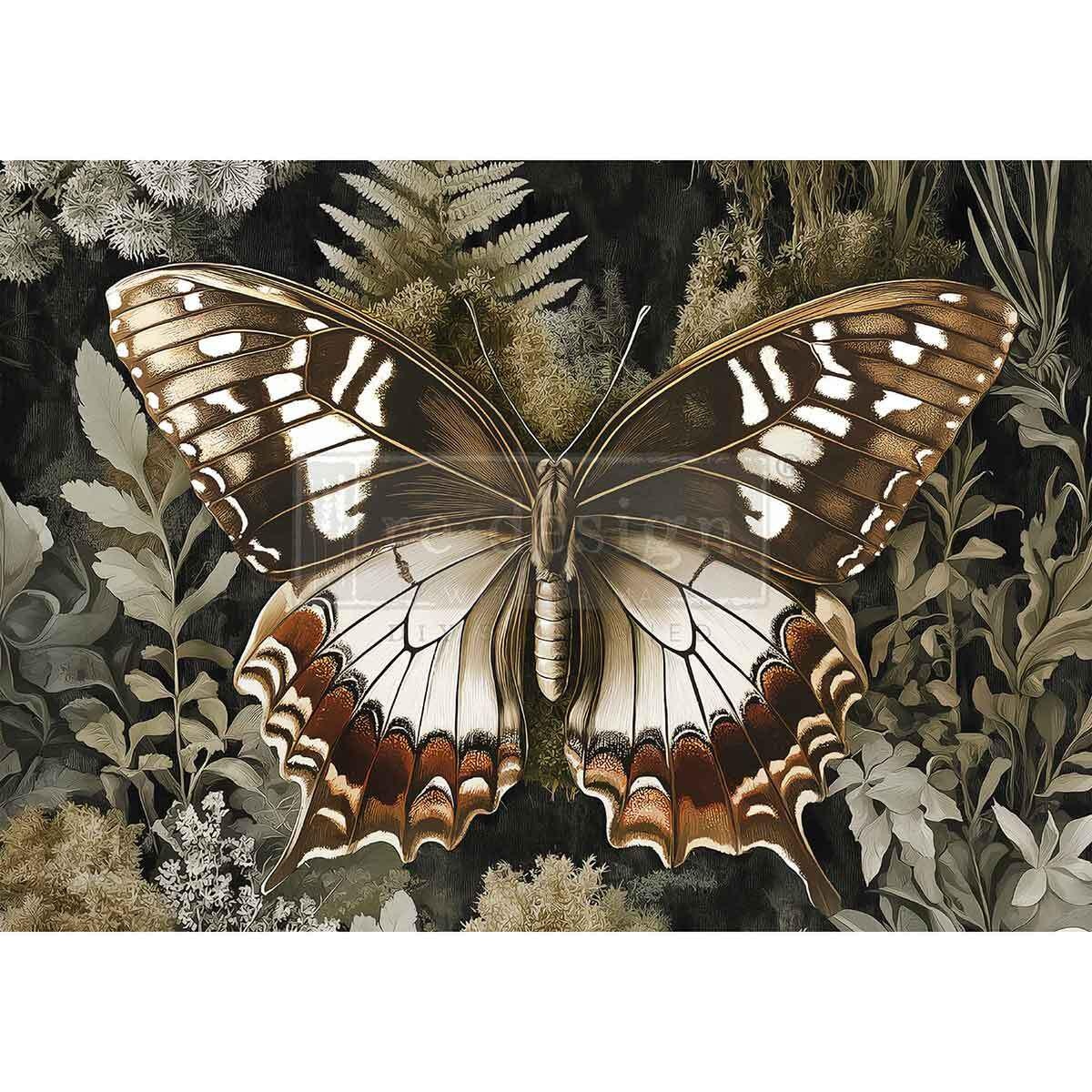 A3 Decoupage Fiber - Rustling Wings | 11.7"x16.5" | Redesign with Prima