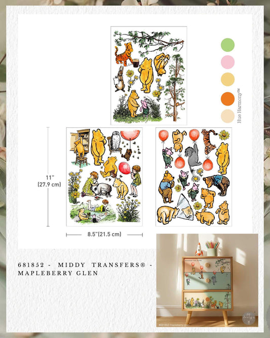 Middy Decor Transfers® - Mapleberry Glen | 3 sheets, 8.5 x 11” | Re•design with Prima