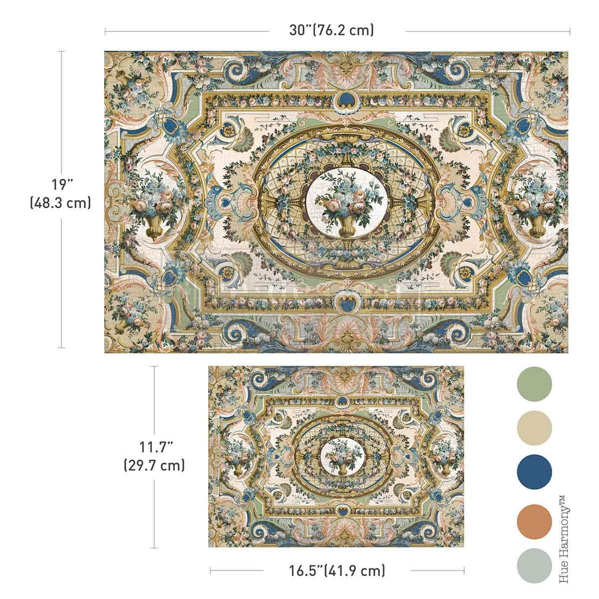 Double Delight Decoupage Fiber Paper Set - Serenade in Blue |1-19x30”+1-11.7x16.5” | Redesign with Prima®