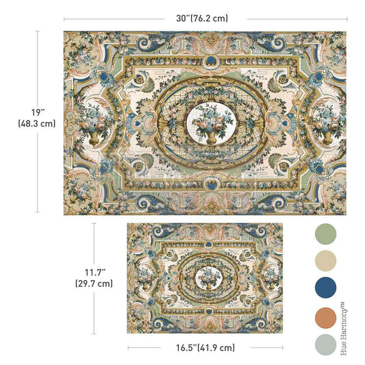 Double Delight Decoupage Fiber Paper Set - Serenade in Blue |1-19x30”+1-11.7x16.5” | Redesign with Prima®