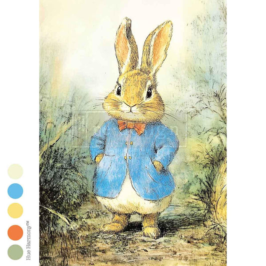 A3 Decoupage Fiber - Bunny Hollow | 1 sheet, 11.7"x16.5" | Redesign with Prima