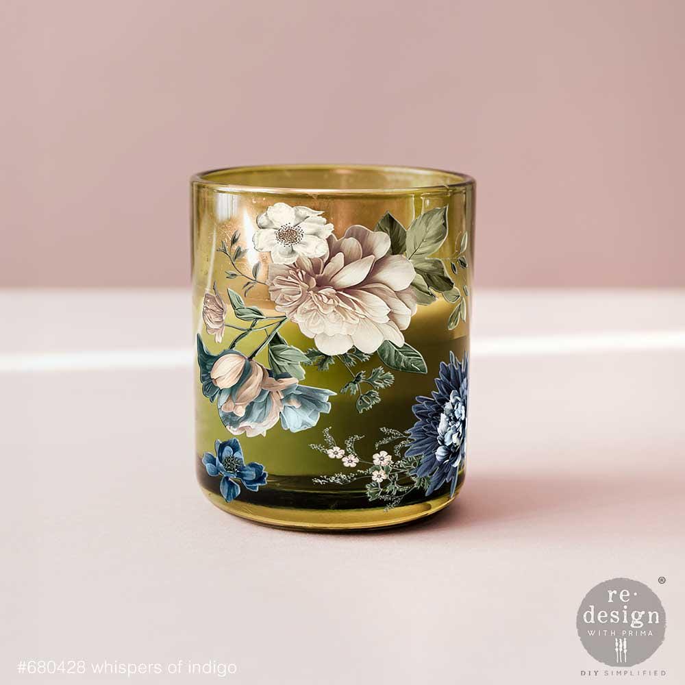 Luxe Transfers - Whispers of Indigo  | 3.25"x11.5" | Redesign with Prima