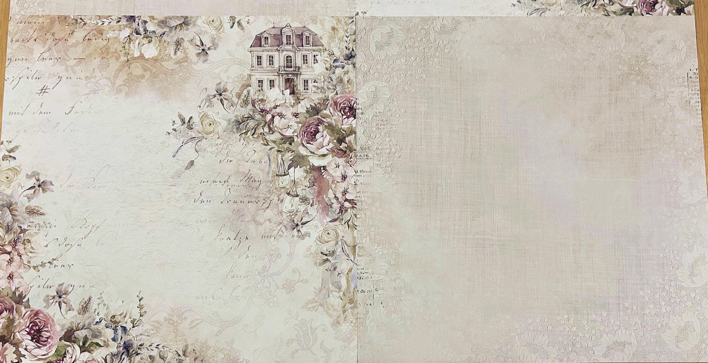 Bohemian Heart Collection Scrapbook Paper Set | 12”x12”, 14 sheets | Prima Marketing Inc.