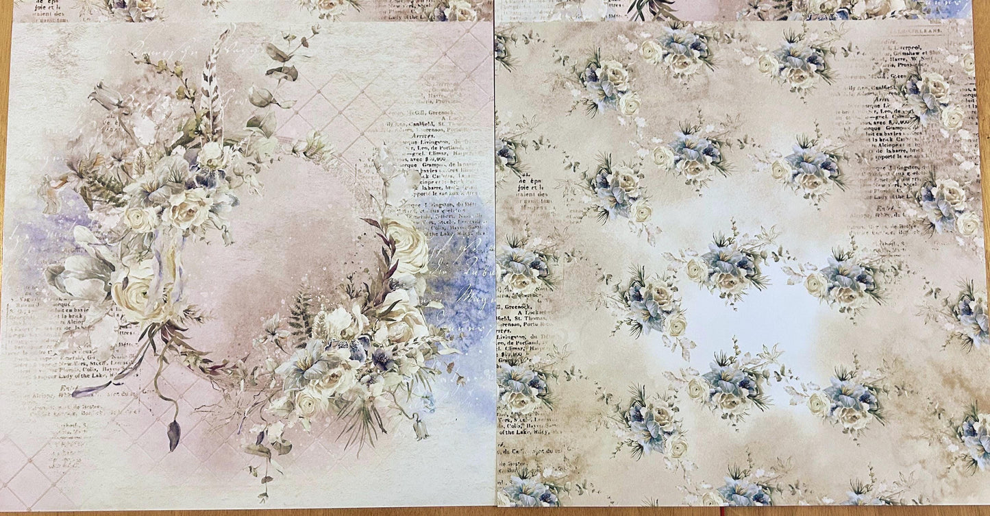 Bohemian Heart Collection Scrapbook Paper Set | 12”x12”, 14 sheets | Prima Marketing Inc.
