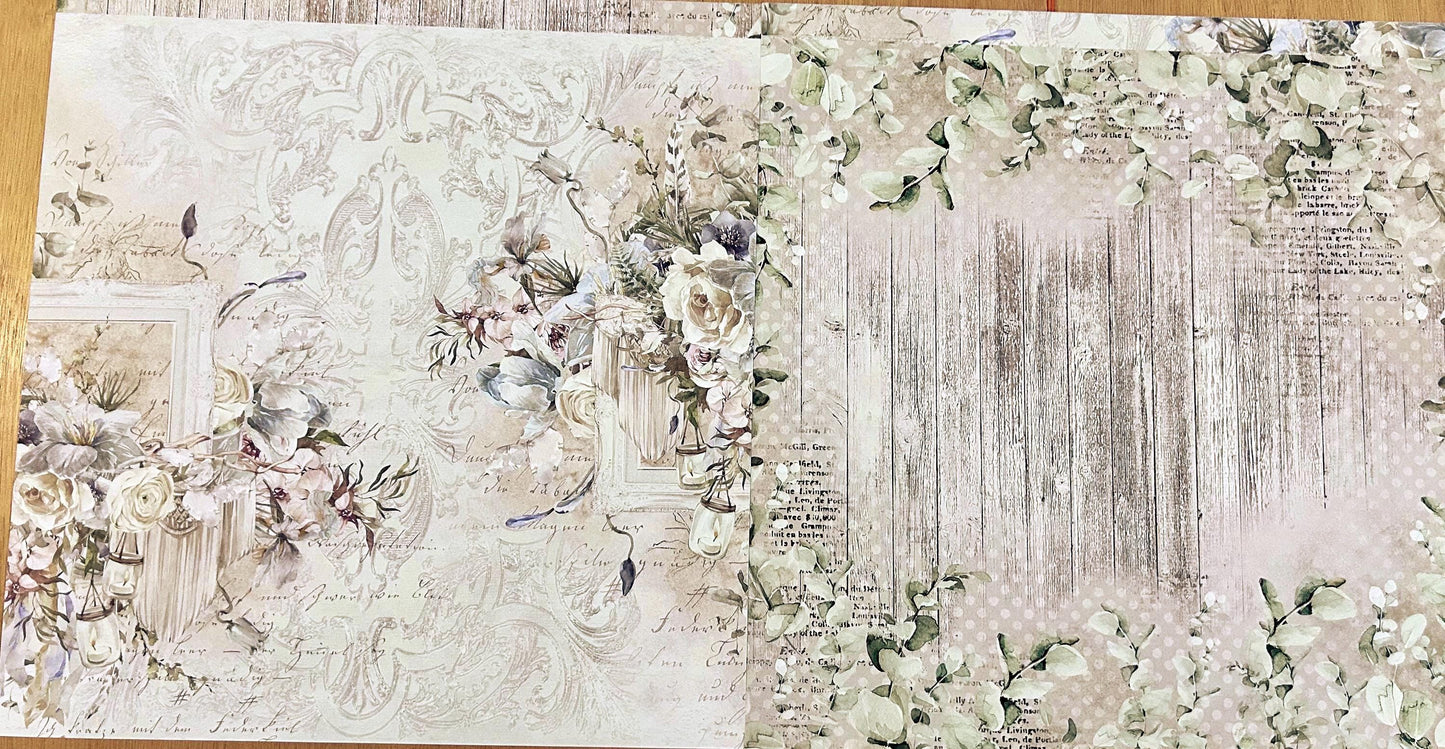 Bohemian Heart Collection Scrapbook Paper Set | 12”x12”, 14 sheets | Prima Marketing Inc.