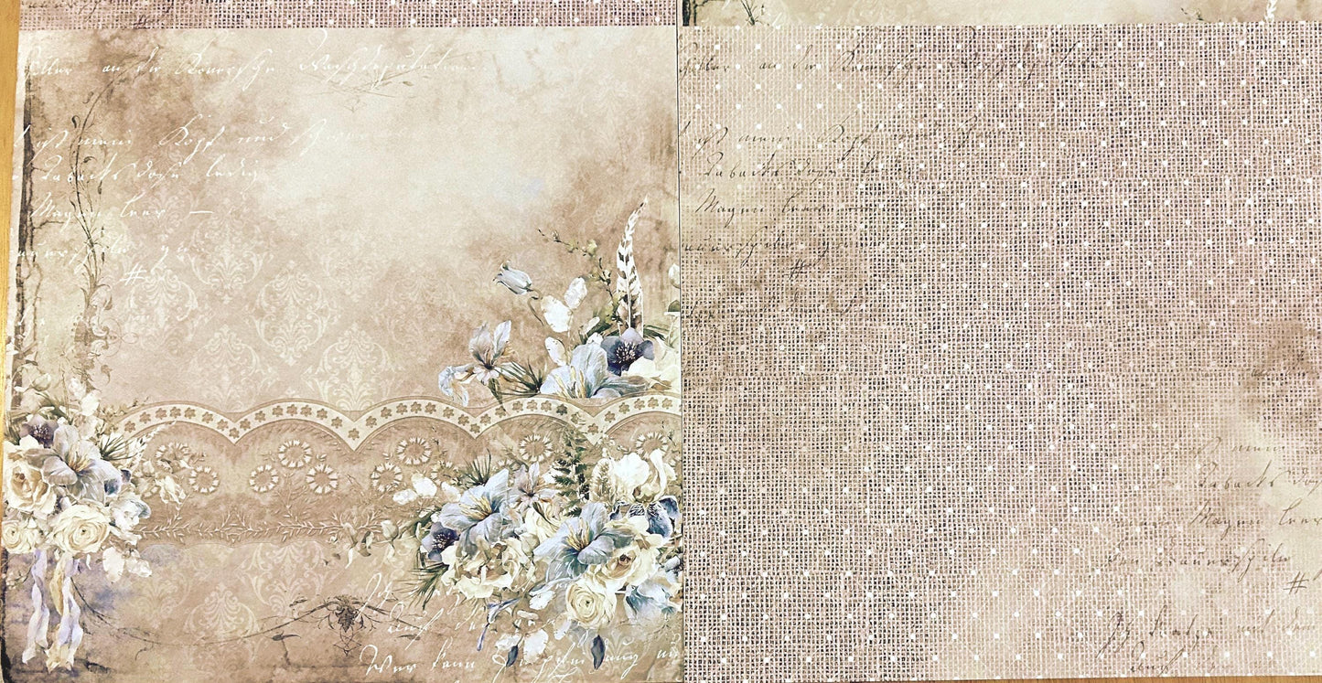 Bohemian Heart Collection Scrapbook Paper Set | 12”x12”, 14 sheets | Prima Marketing Inc.