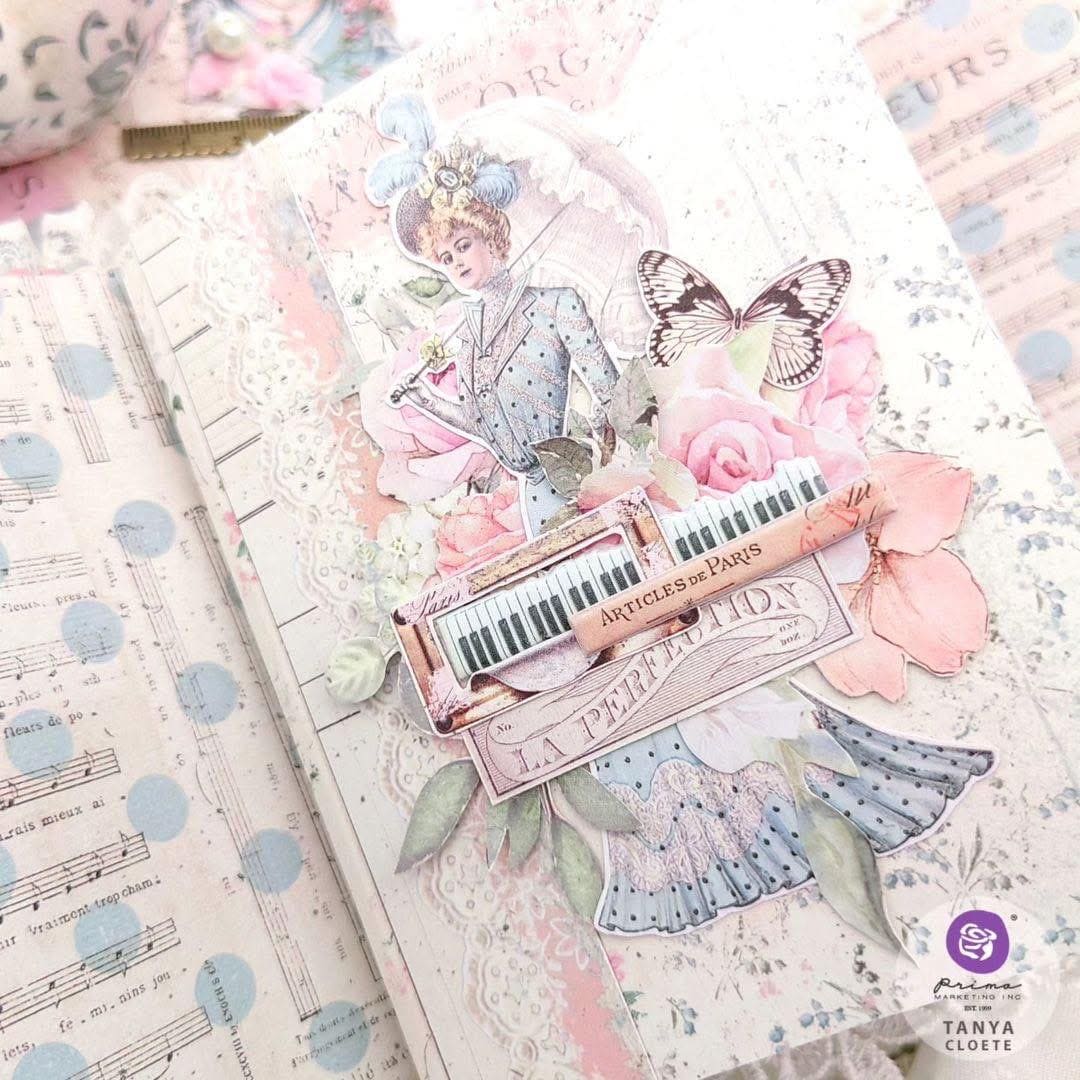 French Blue Collection Paper Pad 6”x6” | 26 sheets | Scrapbooking | Prima Marketing Inc.