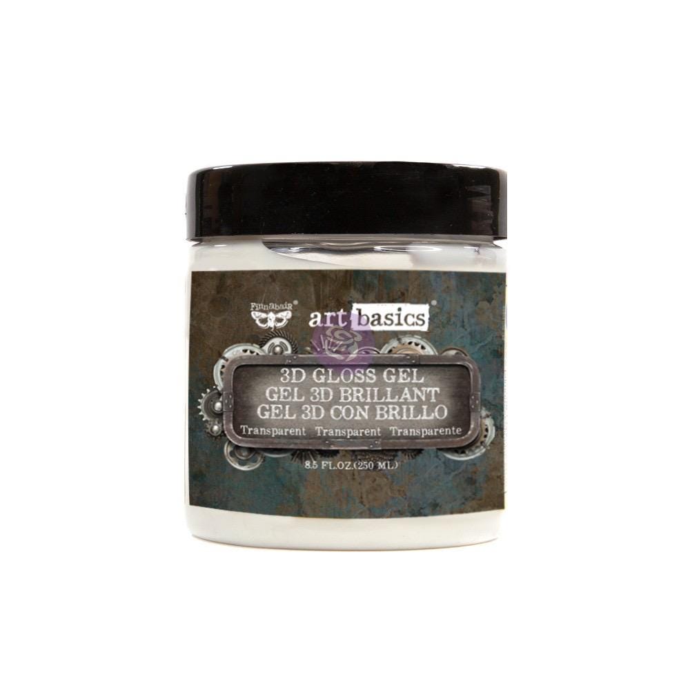 Art Mediums: 3D Shine Gel | 8 fl oz | Clear Drying Texture Paste | Redesign with Prima