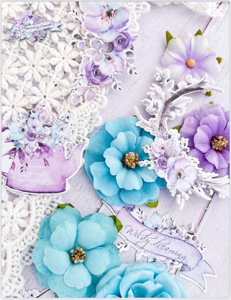 Aquarelle Dreams Collection Flowers - Wilderness, 1 vine | Prima Marketing Inc.