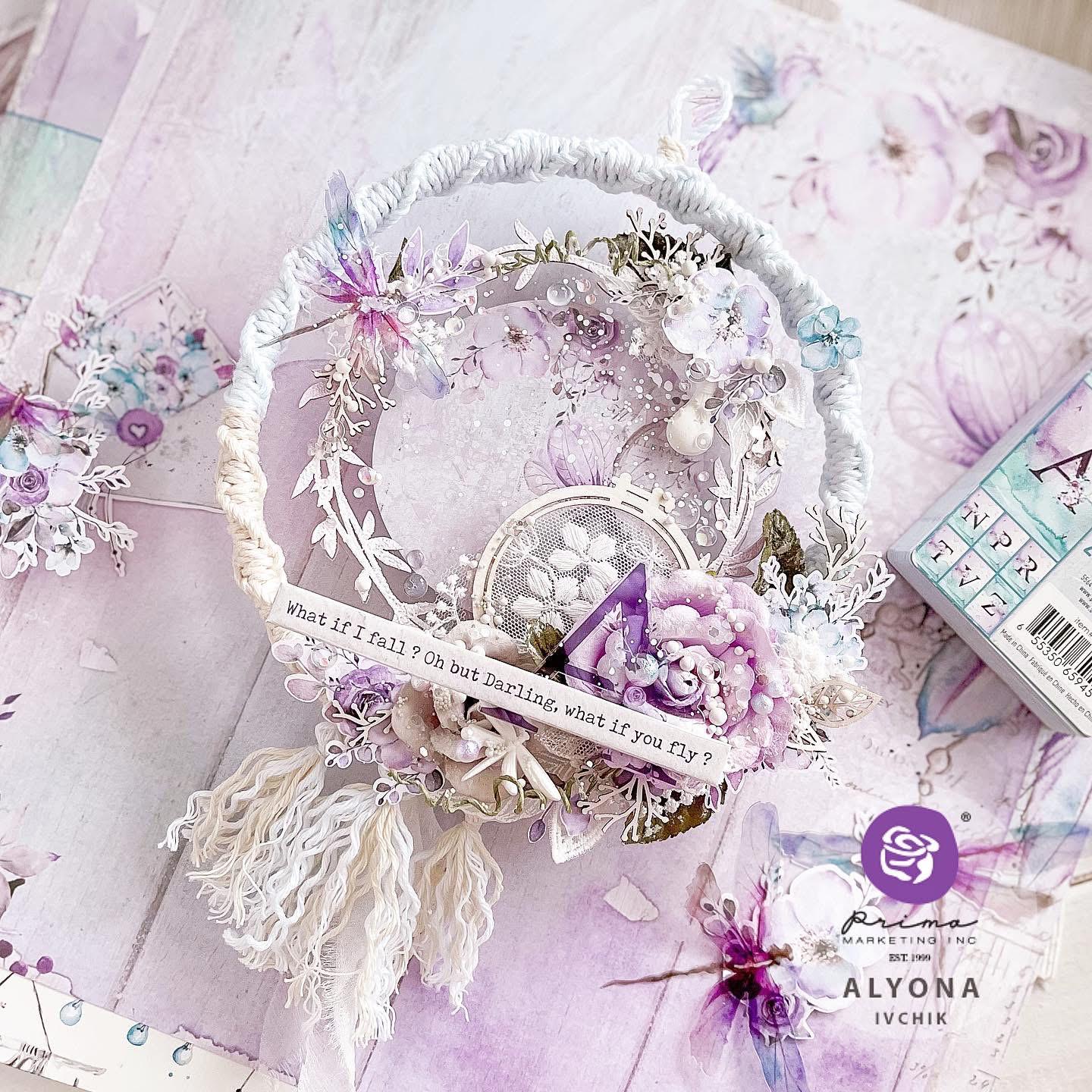 Aquarelle Dreams Collection Flowers - Passion, 6 pcs | Three Girls Tale | Prima Marketing Inc.