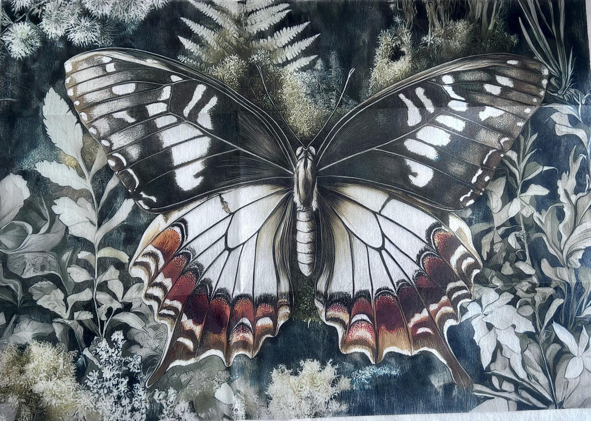 A3 Decoupage Fiber - Rustling Wings | 11.7"x16.5" | Redesign with Prima