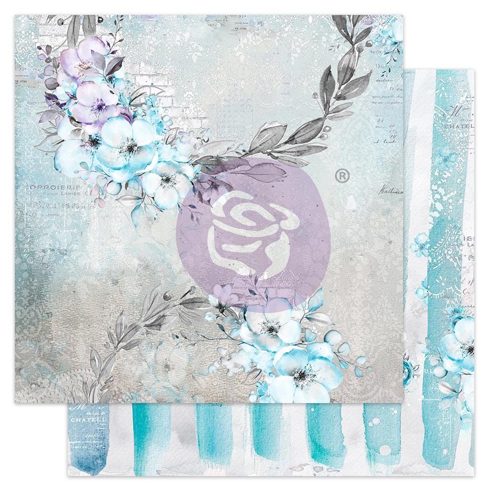 Aquarelle Dreams Collection 12x12 Scrapbook Assorted  - 4 sheets | Prima Marketing, Inc.