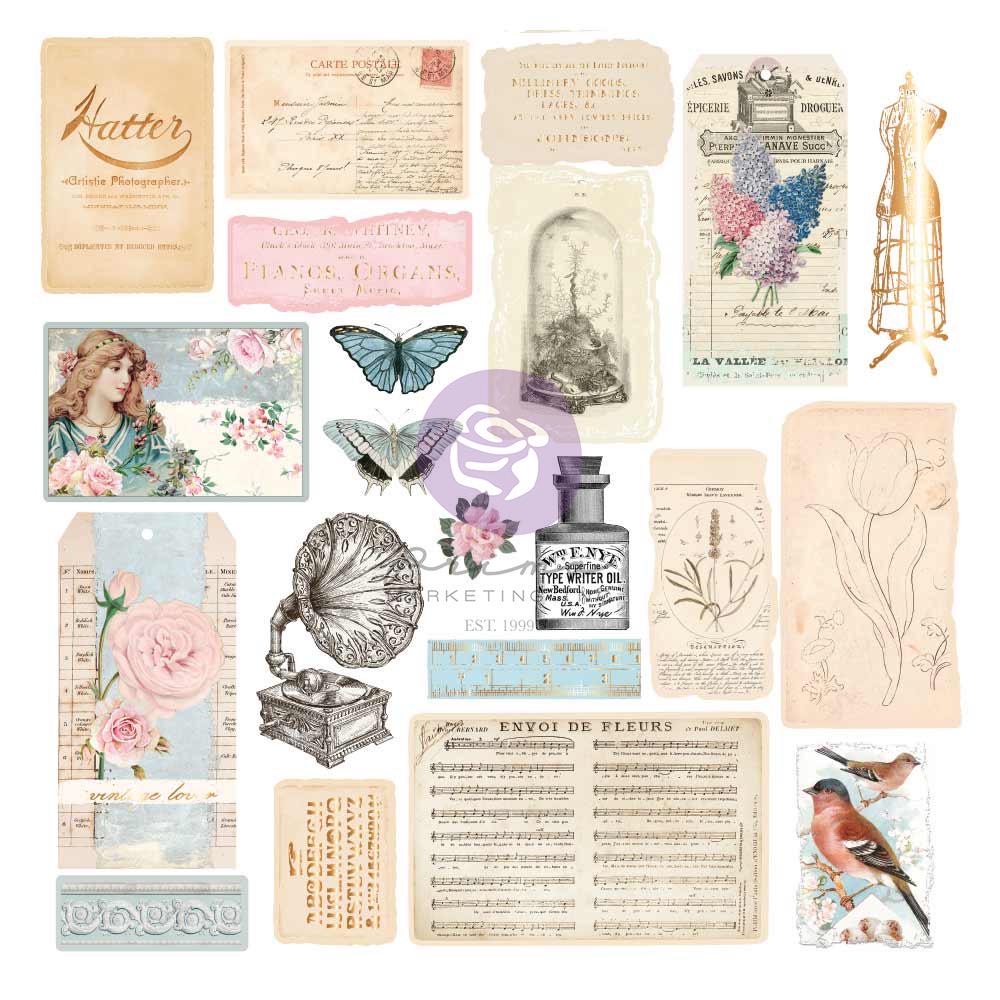 French Blue Collection Paper Pad 6”x6” | 26 sheets | Scrapbooking | Prima Marketing Inc.